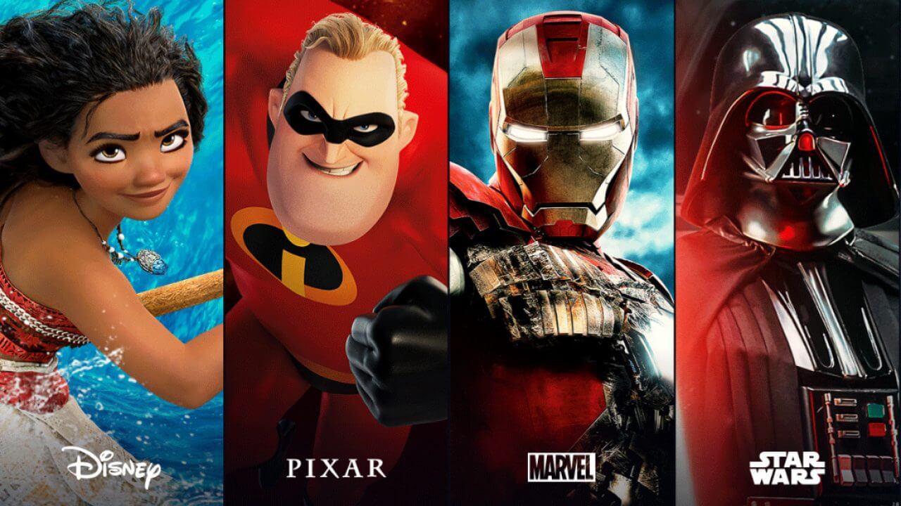 Home page image featuring popular animated characters from Disney, Pixar, Marvel, and Star Wars. This collection illustrates creativity and diversity in storytelling, highlighting ways to improve website navigation.