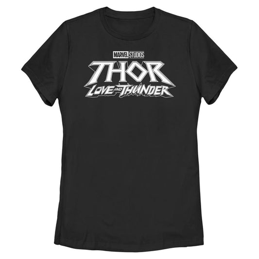 Women's Marvel Black Logo T-Shirt