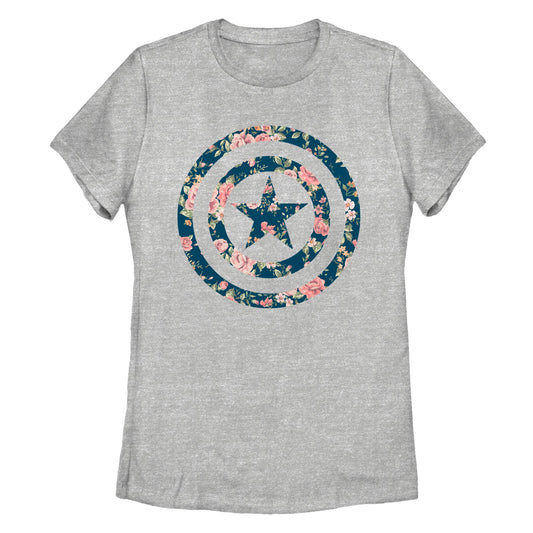 Women's Marvel Captain Floral T-Shirt